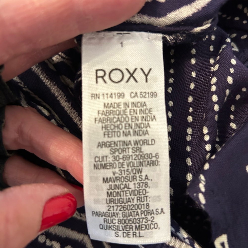 Gorgeous Roxy Navy Strapless Mini Sundress❤️M - Picture 9 of 10
